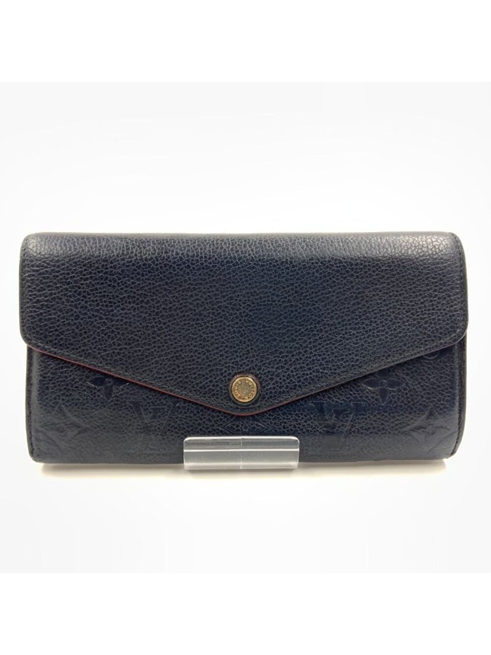 Louis Vuitton Monogram Empreinte Portefeuille Sarah Bifold Wallet Navy